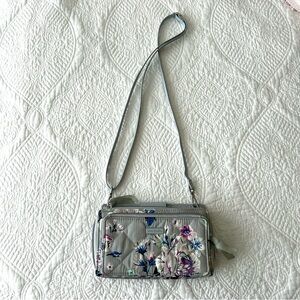 Vera Bradley Gray Floral Crossbody Bag